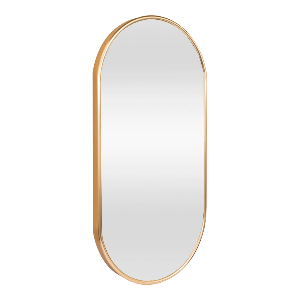 Specchio da Parete Picciano Ovale 40 x 80 cm color Oro [en.casa]