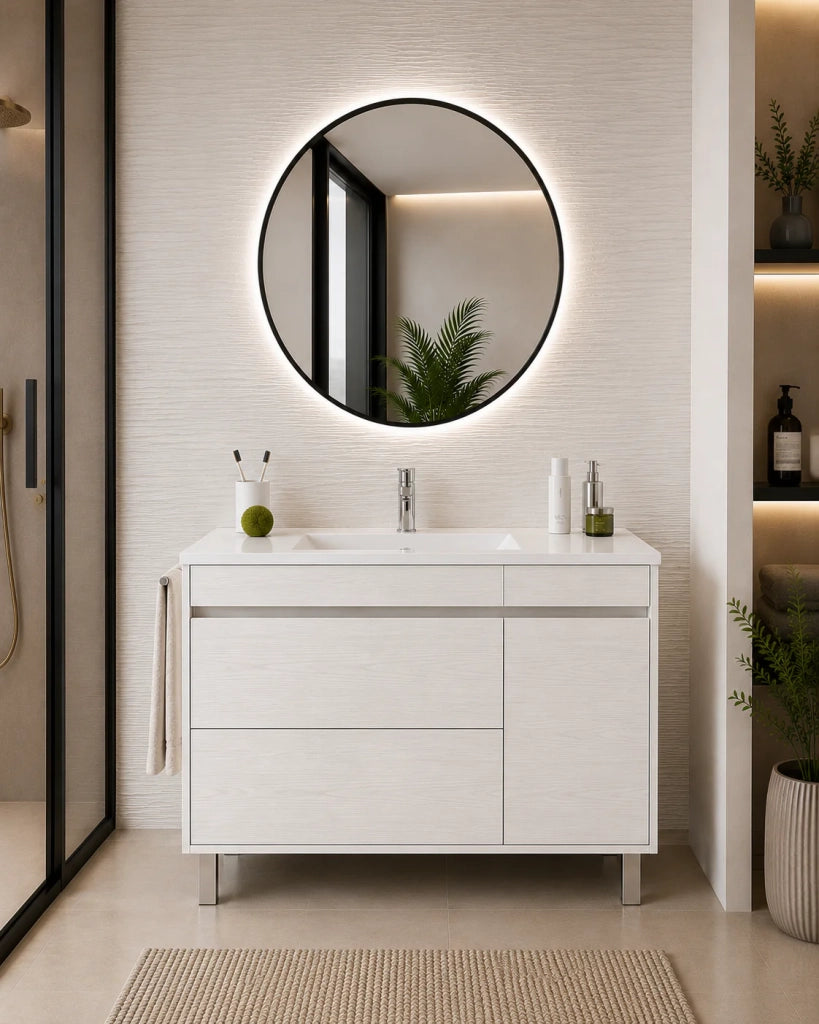 Mobile bagno con lavabo ORIGENBATH CAPRERA senza specchio 100x40 cm bianco nordico
