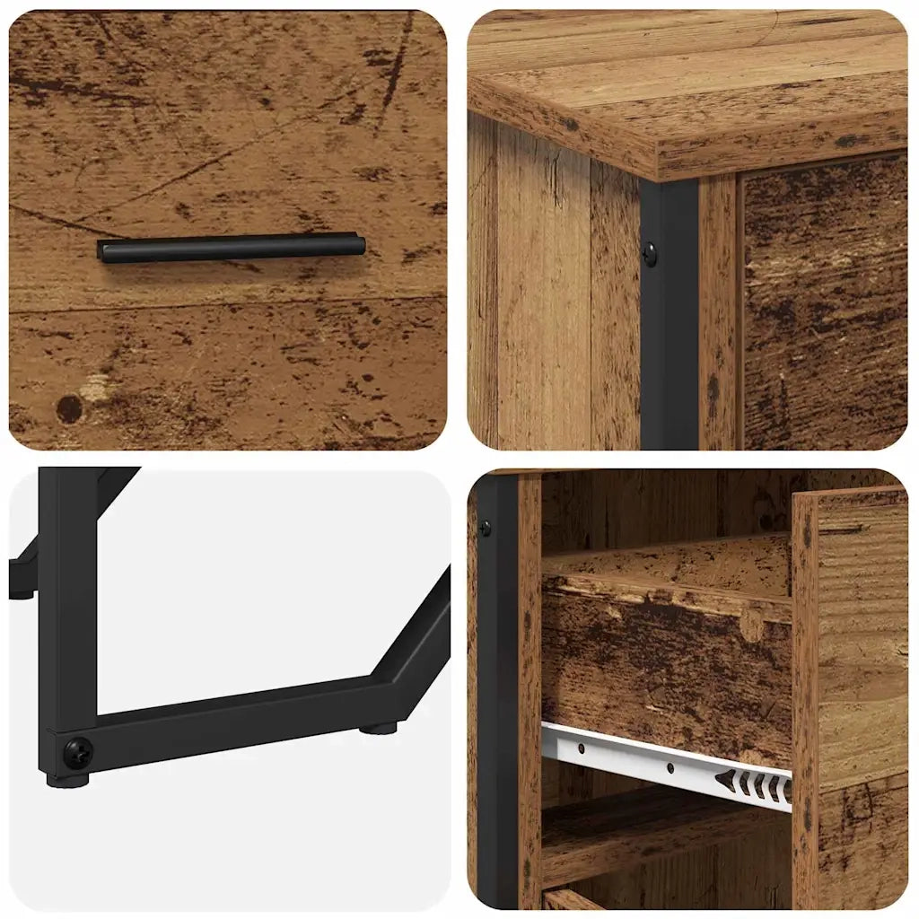 Credenza con Cassetto-Buffet-Armadio da cucina Legno vecchio 97 x 32,5 x 74,5 cm