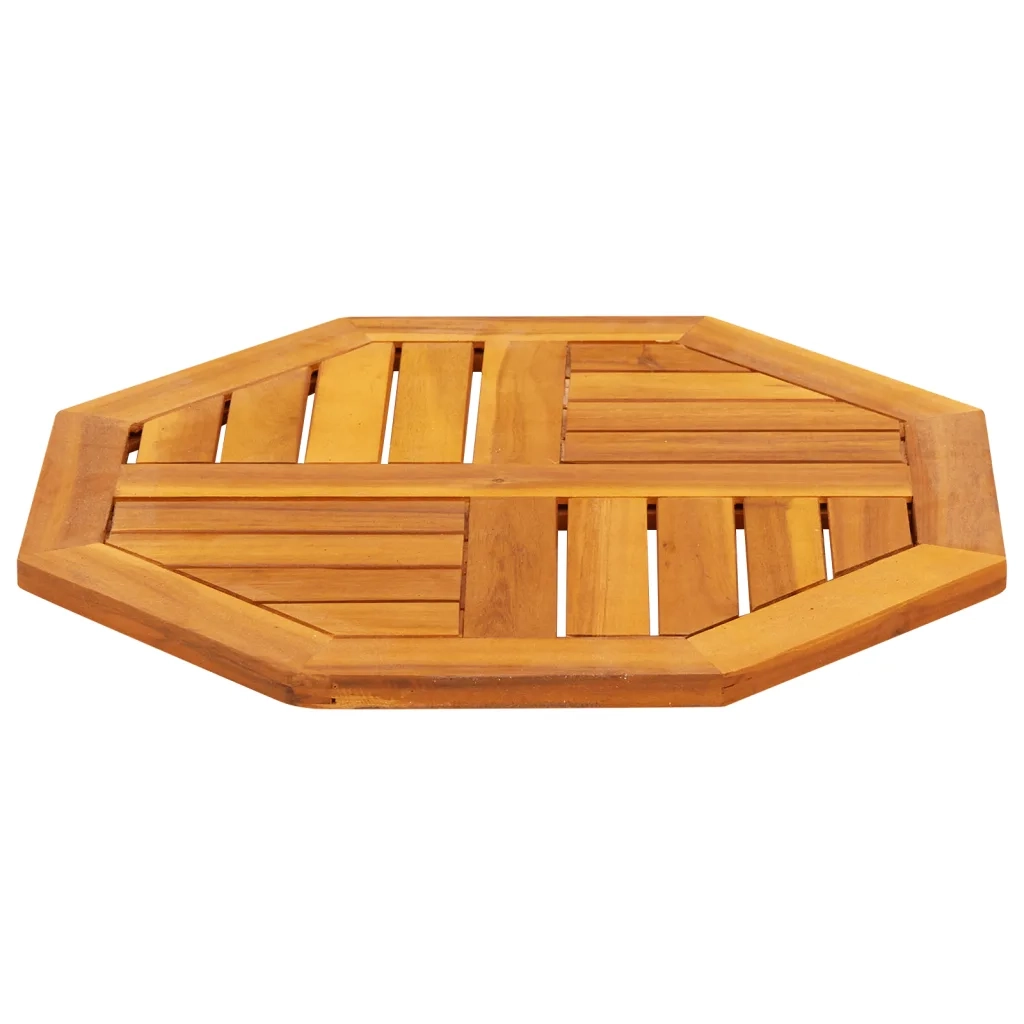 Piano per Tavolo 50x50x2 cm Ottagonale Legno Massello di Acacia