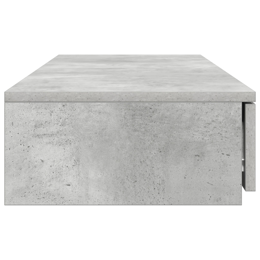 Cassetti da letto Comodino grigio in cemento 120x36.5x16.5 cm Legno ingegnerizzato