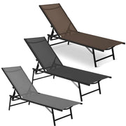 Trade Shop - Lettino Sdraio Mare Prendisole Reclinabile Pieghevole Praiano Piscina Sedia In Textilene -