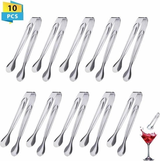 Set di tenaglie a 10 pezzi, adatto per dolci ripieni, set di tenaglie in acciaio inossidabile, tenaglie per dolci, mini tenaglie per dolci, adatto per matrimoni e feste.