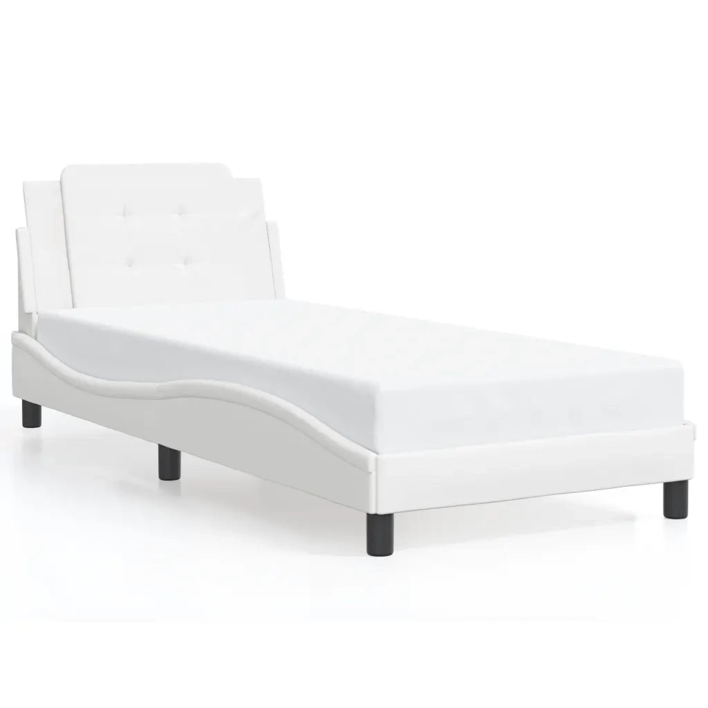 Giroletto con Luci LED Bianco 90x200 cm in Similpelle