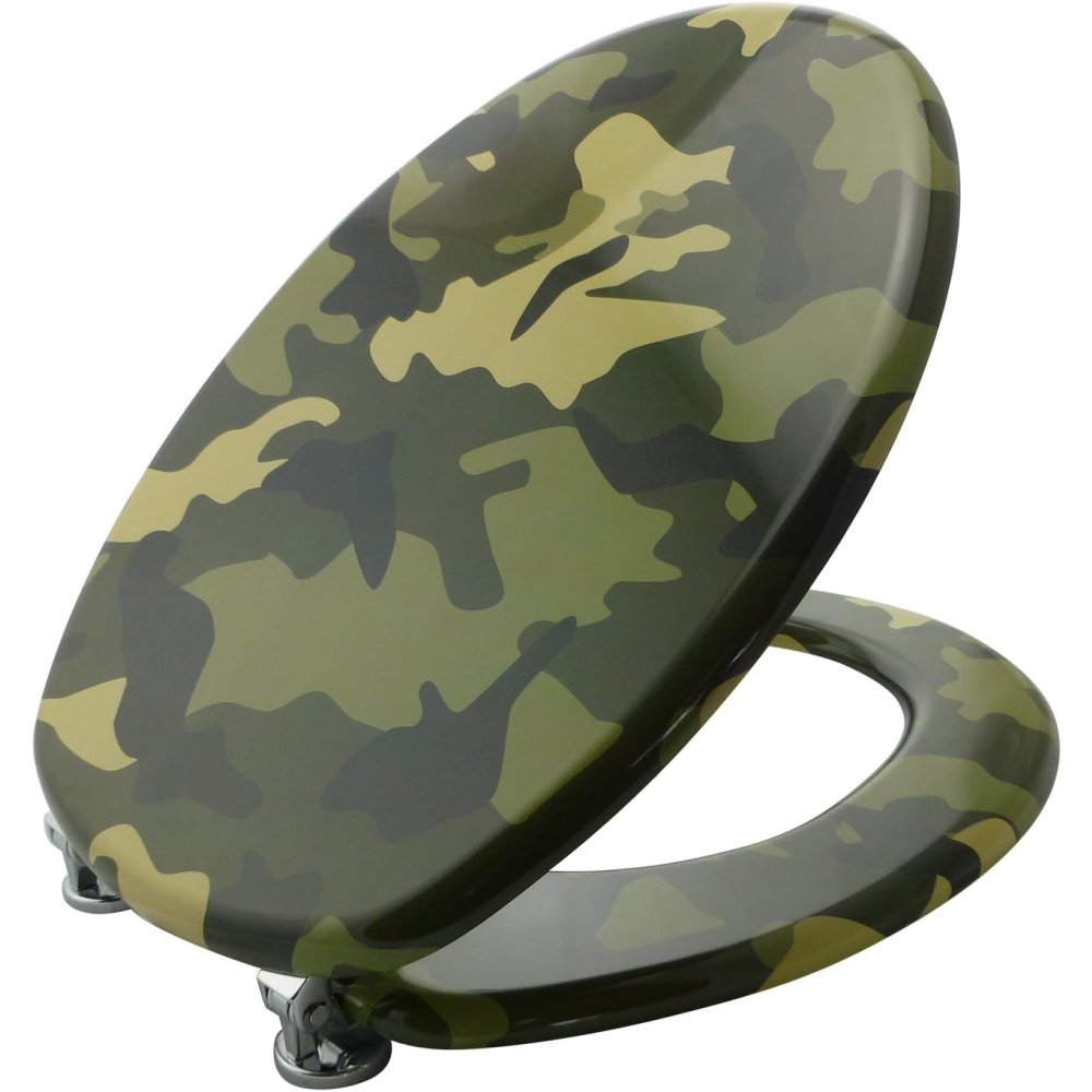 Saniplast mimetic sedile wc, legno, verde, 45x37x5 cm