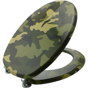 Saniplast mimetic sedile wc, legno, verde, 45x37x5 cm