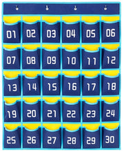 Organizzatore per la parete - 30 cassette numerate - Adatto per aule scolastiche - Telefonini e caricatori - Idoneo per...
