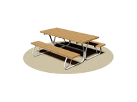 Tavolo Pic Nic Giochipark acciaio zincato legno pino panche con/senza spalliera - Senza spalliera