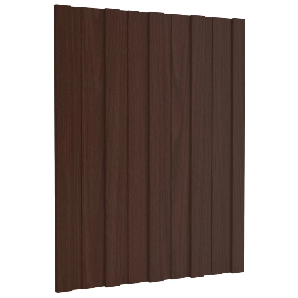 Pannello per tetto 12 pz Marrone 60 x 45 cm Acciaio zincato CFW2135552