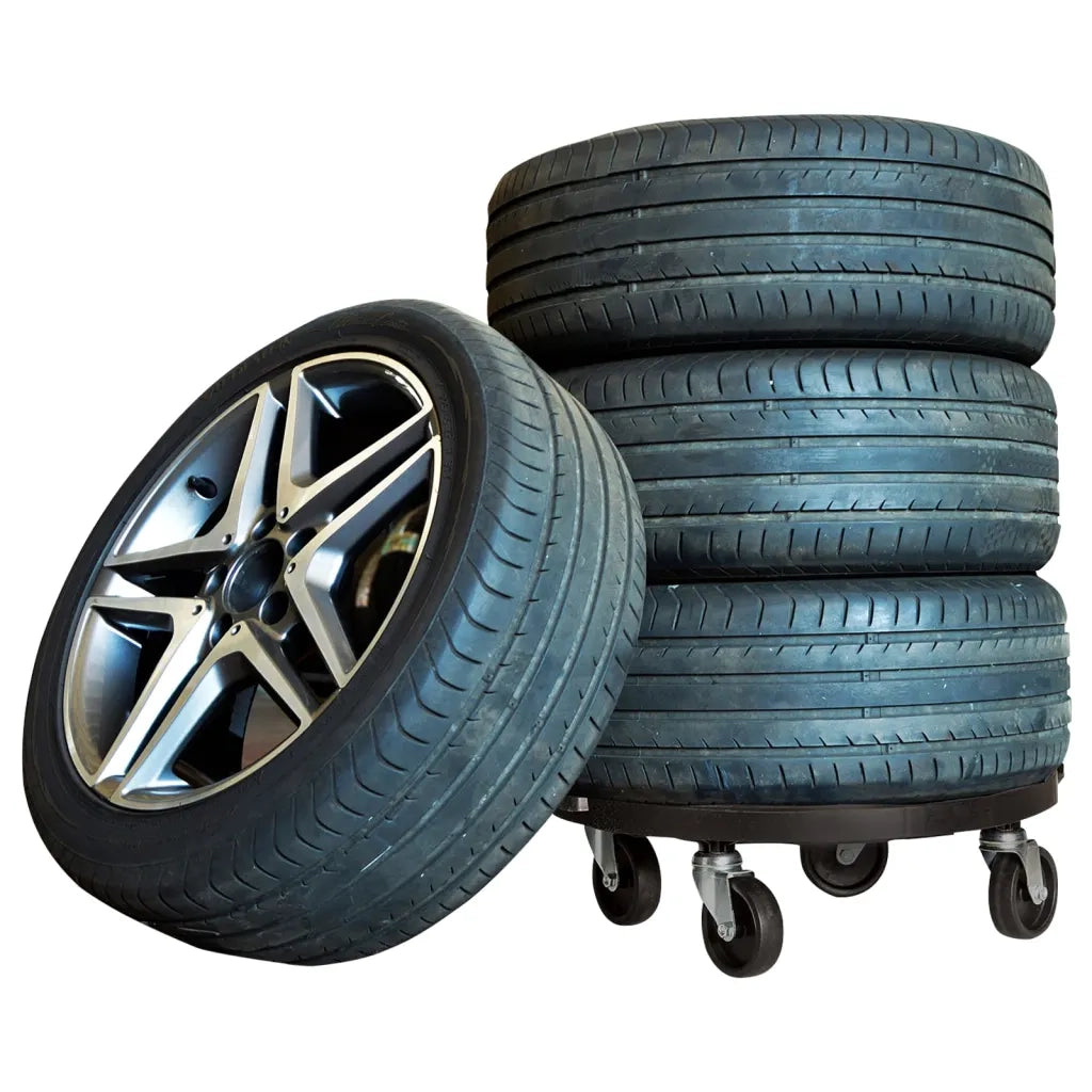 Carrelli per Piante con Ruote 3 pz Diametro 40 cm Neri 275 kg 3143919