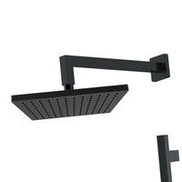 Set doccia quadro completo a incasso con saliscendi nero opaco - serie Absolute