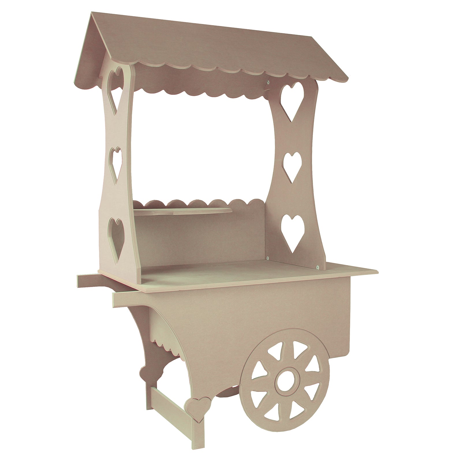 Carretto dei Dolci in Legno MDF per Matrimonio, Compleanno, Cresima e Battesimo