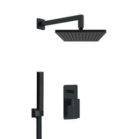 Set doccia quadro completo a incasso nero opaco - serie Absolute