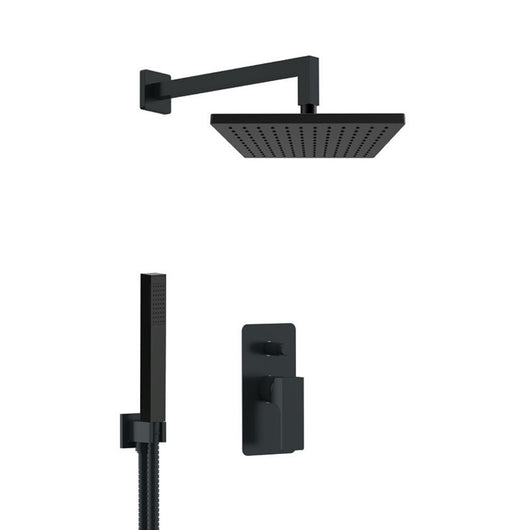 Set doccia quadro completo a incasso nero opaco - serie Absolute