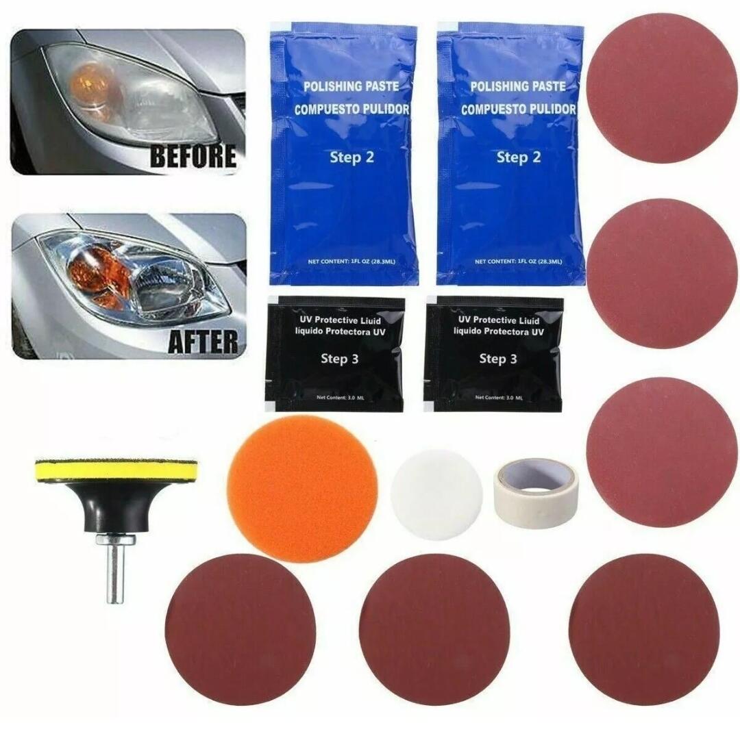 KIT RIGENERAZIONE RIPRISTINO RINNOVA LUCIDA FARI FANALI LENTI OPACIZZATI TRAPANO