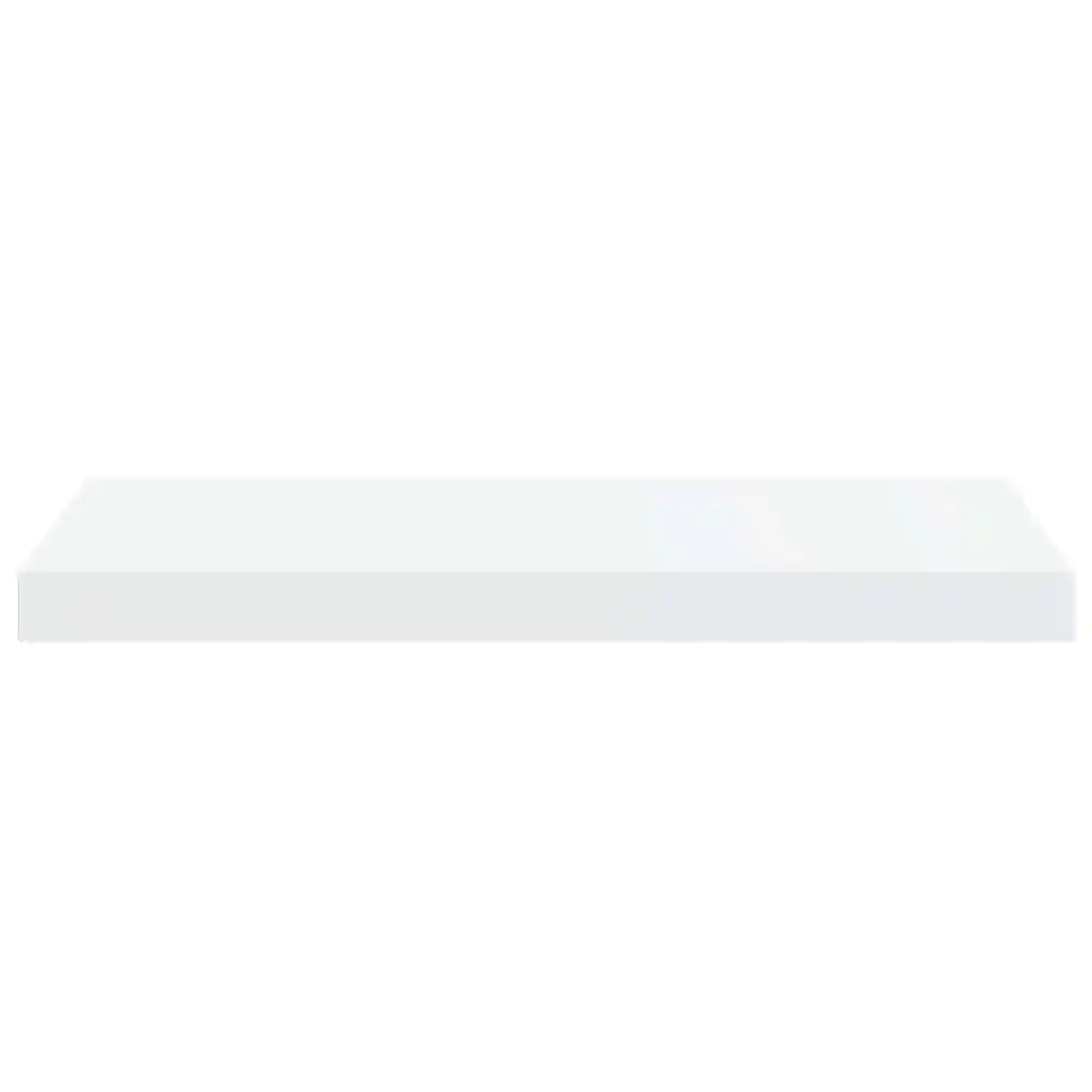 Scaffali a Parete 2 pz Bianco Lucido 60x23,5x3,8 cm in MDF cod mxl 33702