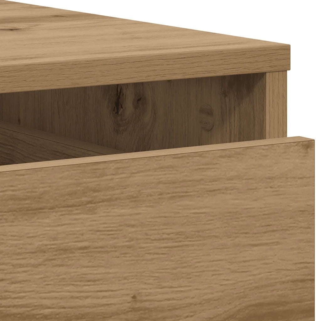 vidaXL Cassettiera Angolare Rovere Artigianale 40x41x58cm Multistrato