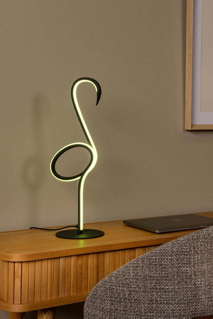 Lampada da tavolo LED RGB nera alluminio FLAMINGO Lucide