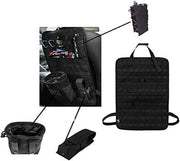 Organizzatore Molle Universale per Sedile di Auto - con Bicchiere/ Torcia/ Sacchetto Riciclato - Armadio Temporaneo per Airsoft Paintball - Copertura del Sedile