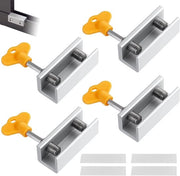 Serrature per finestra in alluminio lega di alta flessibilità per sicurezza dei bambini per finestra porta con chiave - Set da 4 pezzi