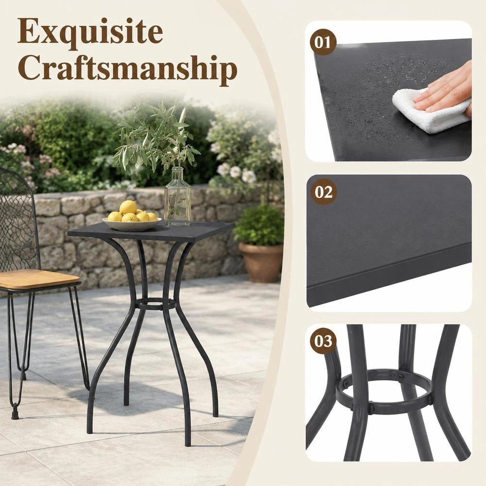 Garden Table Anthracite 50x50x72 Cm Steel Mesh