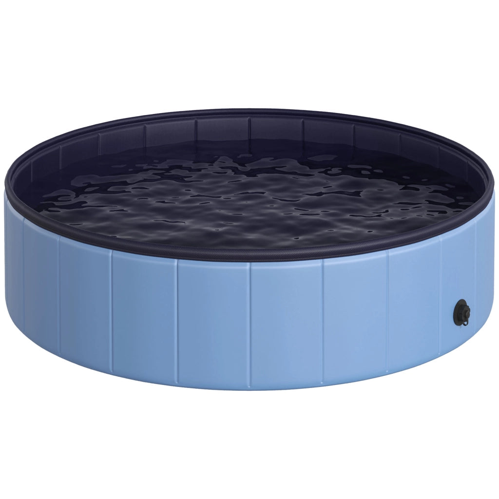 Vasca Pieghevole per Cani Gatti ¨C zephmum ¨C PVC Blu ?120x30 cm