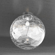 MOON PLAFONIERA D.40 CM. 1 LUCE VETRO BIANCO 1117-PL40-BI