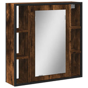 Mobile Bagno | Armadio da bagno Specchio Rovere Fumo 60x16x60 cm Legno Multistrato