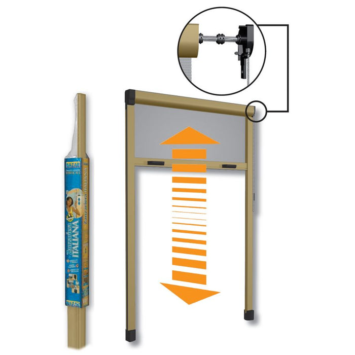 ZANZARIERA BAZAR VERTICALE CON CATENELLA120X250 BRONZO