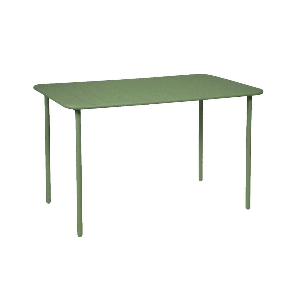 Tavolo da giardino in acciaio, 4 posti, 120cm, verde