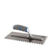 Frattazzo dentato per colla lama in acciaio al carbonio Taglia: 28x12 dente 7,5, Imballo: 6, Materiale: Acciao al carbonio