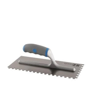 Frattazzo dentato per colla lama in acciaio al carbonio Taglia: 28x12 dente 7,5, Imballo: 6, Materiale: Acciao al carbonio