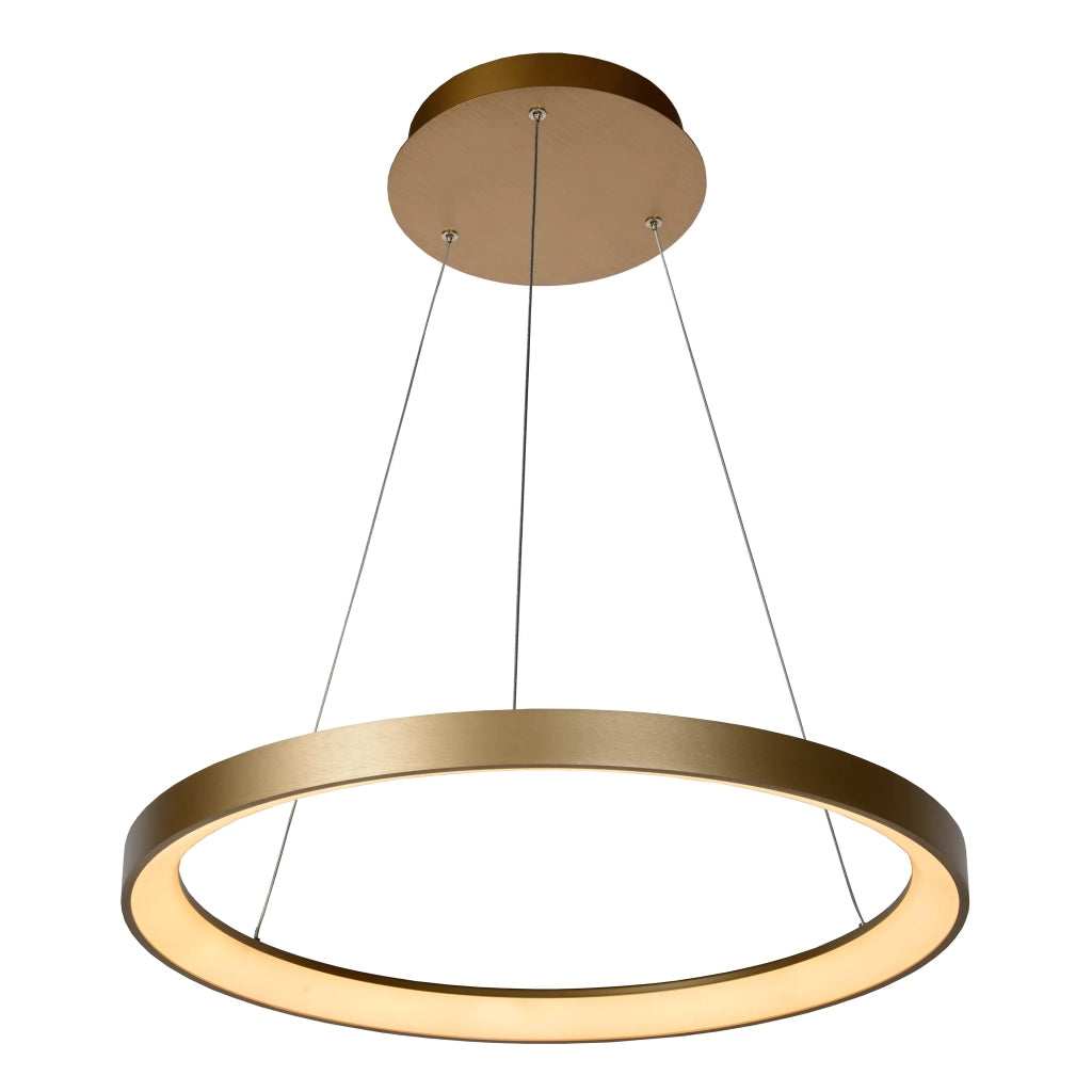 Lampada a sospensione Vidal anello oro LED 48W Lucide