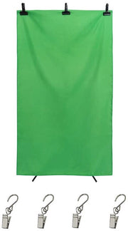 Telaio di supporto per fotografia 5 x 3,3 ft - Sfondo mousseline - Clip per sfondo - Sfondo verde per retouching - Design professionale - Sostenibile e senza rilievi - Greenscreen