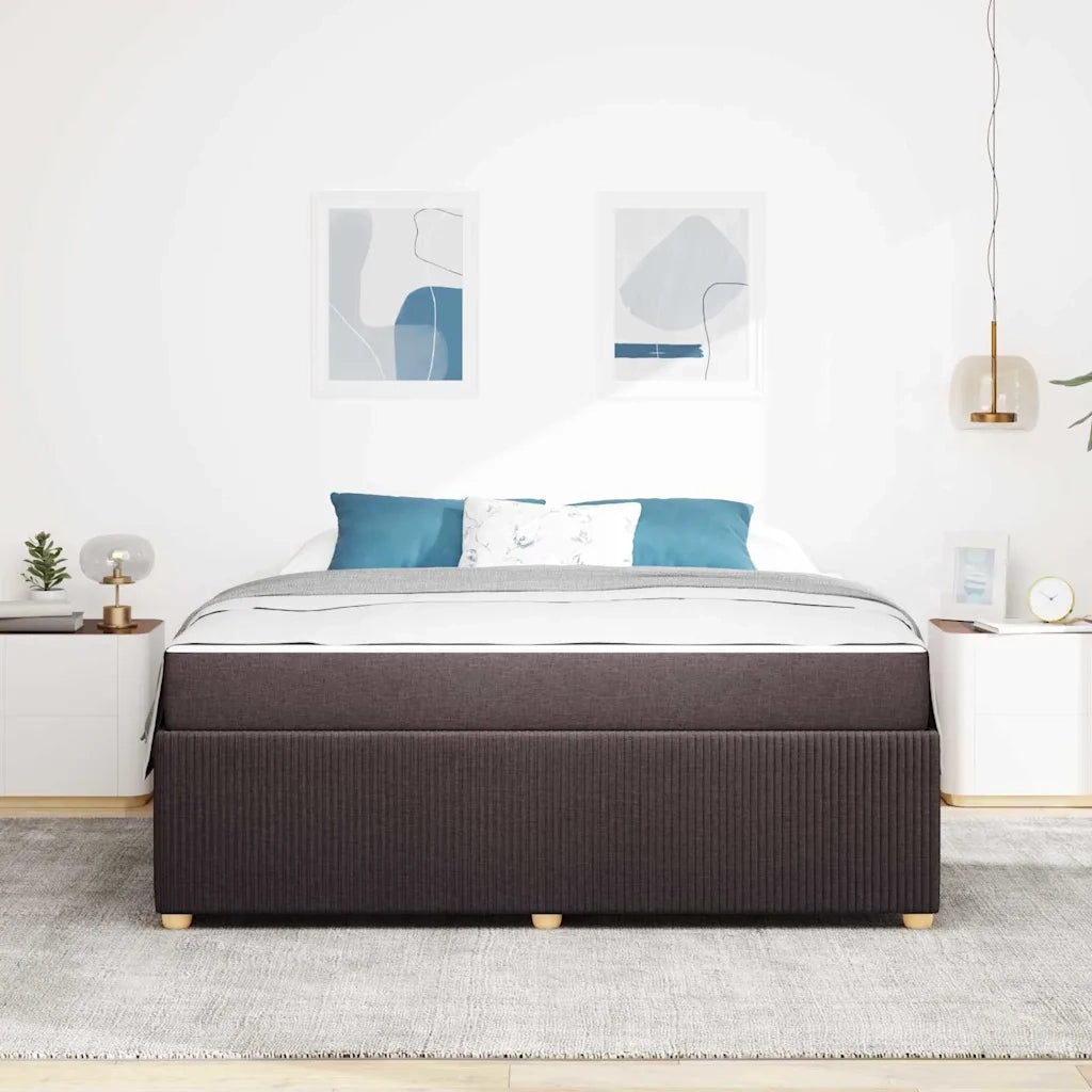 vidaXL Struttura letto con materasso Marrone scuro 180 x 200 cm