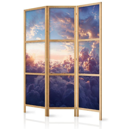 Paravento giapponese - The Sun in Hiding: The Golden Face of the Sky Over a Cloudy Sea Larghezza x Altezza Decor: 135x172