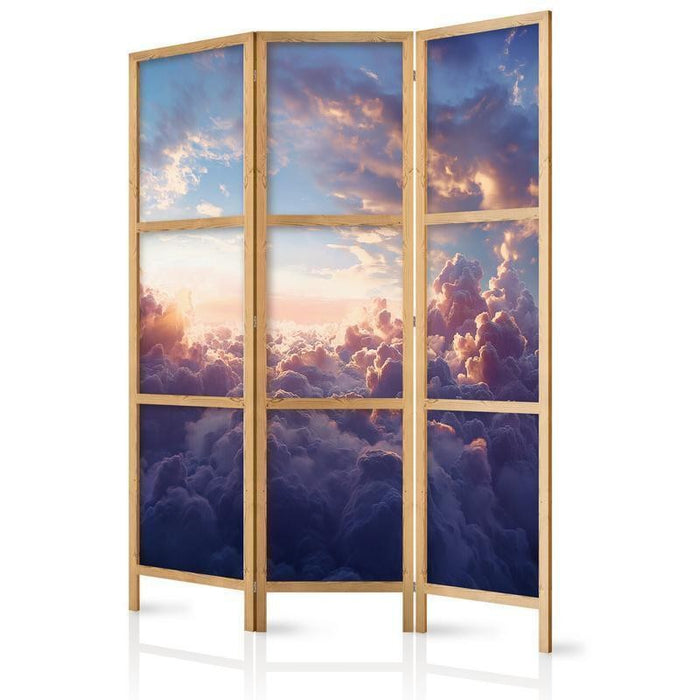 Paravento giapponese - The Sun in Hiding: The Golden Face of the Sky Over a Cloudy Sea Larghezza x Altezza Decor: 135x172