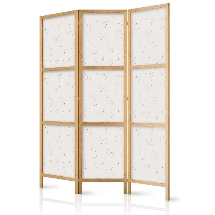 Paravento giapponese - Star Map - Delicate Constellations in Warm Shades Larghezza x Altezza Decor: 135x172