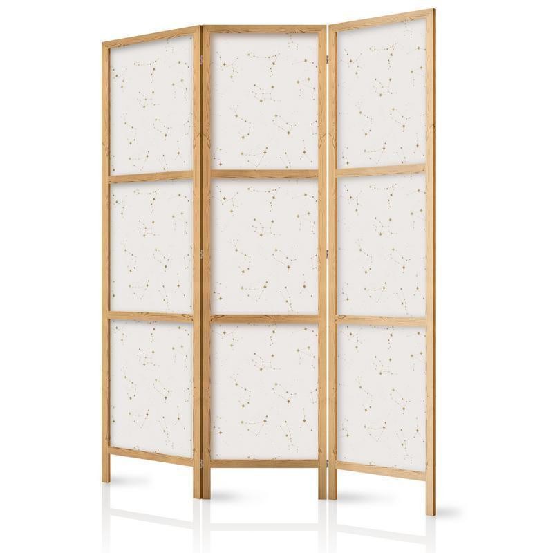 Paravento giapponese - Star Map - Delicate Constellations in Warm Shades Larghezza x Altezza Decor: 135x172
