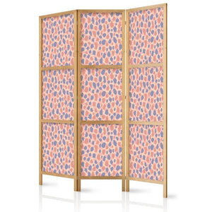 Paravento giapponese - Giraffe Pattern - Colorful Animal Pattern in Blue-Pink Spots Larghezza x Altezza Decor: 135x172