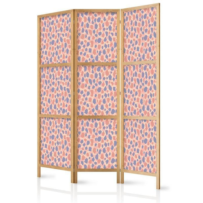 Paravento giapponese - Giraffe Pattern - Colorful Animal Pattern in Blue-Pink Spots Larghezza x Altezza Decor: 135x172