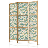 Paravento giapponese - Giraffe Pattern - Animal Pattern in Turquoise Spots on a Light Background Larghezza x Altezza Decor: 135x172