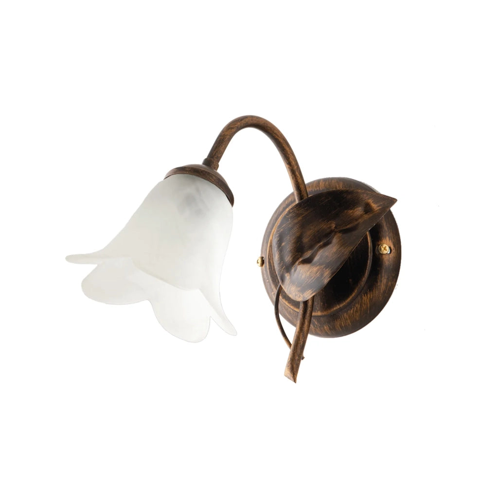 Applique Arte Povera Limone 1 Luce Marrone e Bianco LuceArt Classic