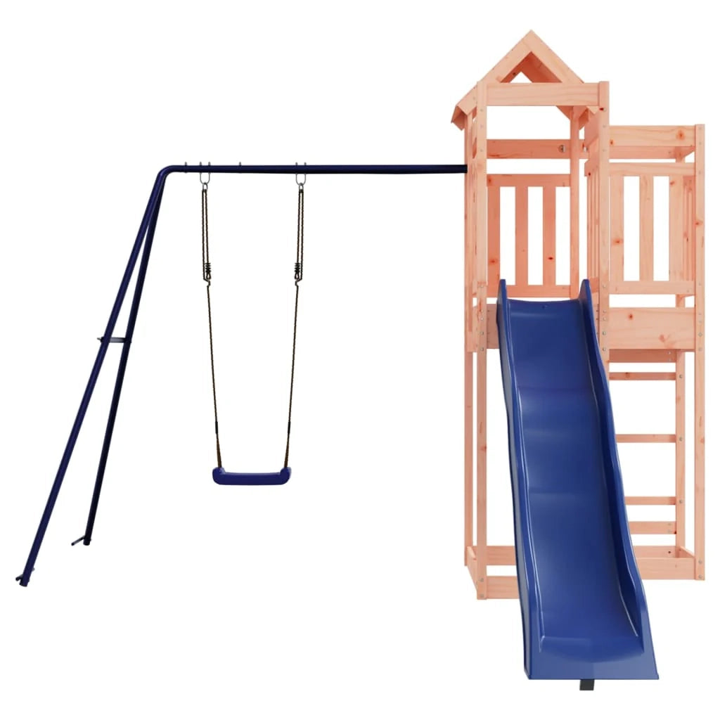 Altalena parco giochi da esterno scivolo altalena robusta giochi da giardino 291 x 373 x 238 cm legno massello di abete Douglas 02_0004670