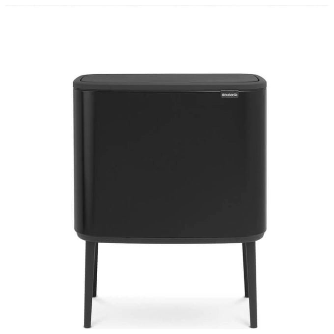 Brabantia 316203 Bo Touch Bin Pattumiera 2 Secchi 11+23 Litri Apertura Soft-Touch Piedini Regolabili colore Nero Opaco