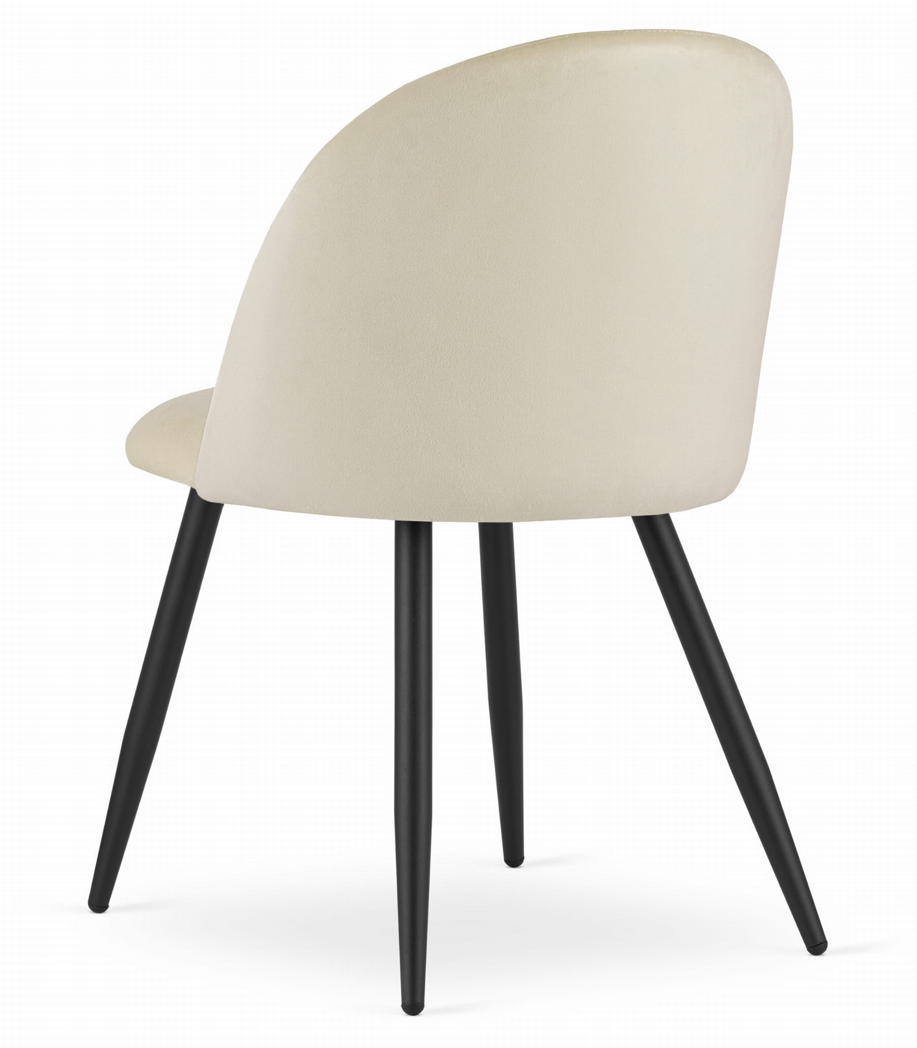 Sedia Valora BELLO in velluto beige con gambe nere x3