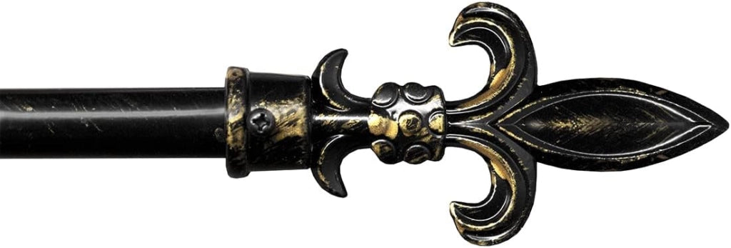 Bastone Tenda Estendibile 120-210 cm Ferro Asta Anelli Staffe Stile Antico Lancia