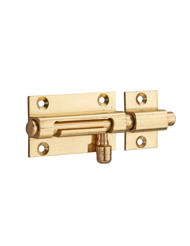 Chiusura a chiavistello per porta,  ottone, scrocco Ø 8mm, 50x30mm - THIRARD