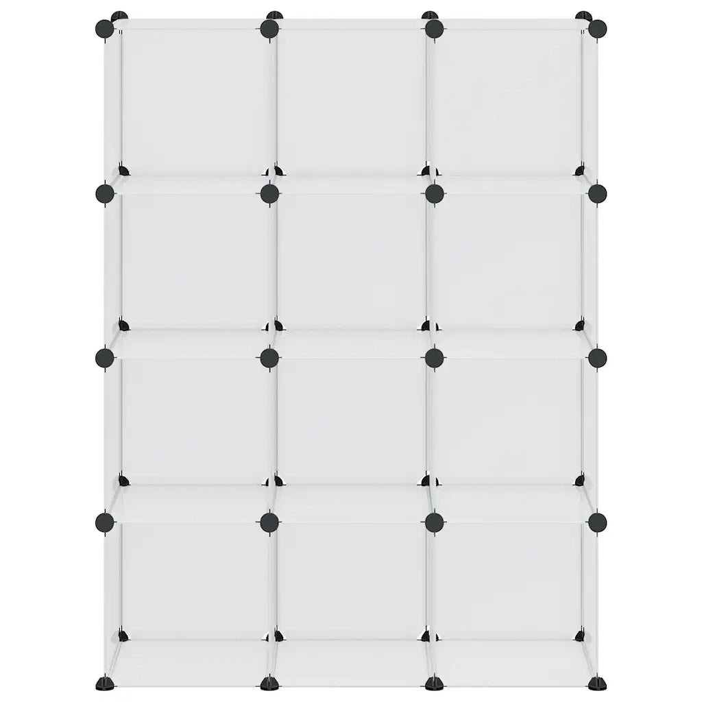 Organizzatore Portaoggetti con 12 Cubi Trasparenti in PP 340550