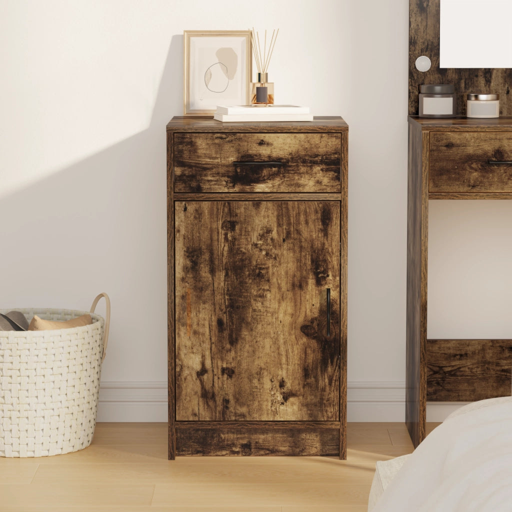 Sideboard in rovere affumicato 40x41x75 cm in legno ingegnerizzato